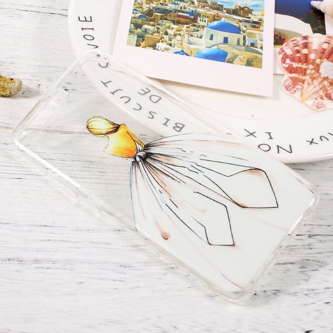 Huawei P10 Handy Hülle - TPU Softcase - Frau in Hochzeitskleid