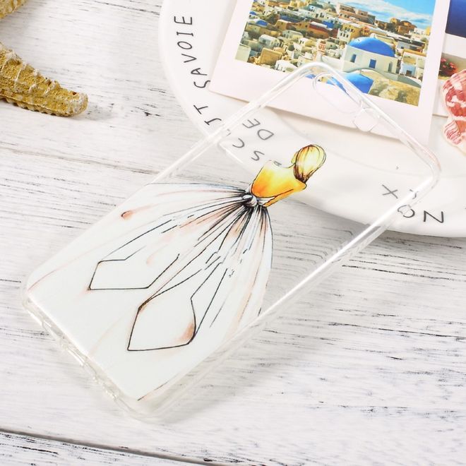 Huawei P10 Handy Hülle - TPU Softcase - Frau in Hochzeitskleid