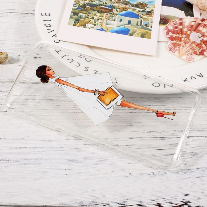 Huawei P10 Handy Hülle - TPU Softcase - Fashion Girl