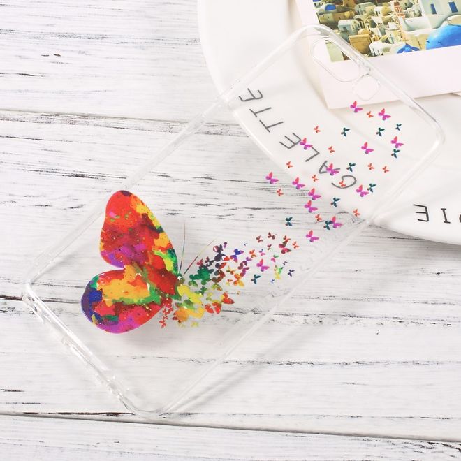 Hülle für Huawei P10 - HandyTPU Softcase - farbenfrohe Schmetterlinge