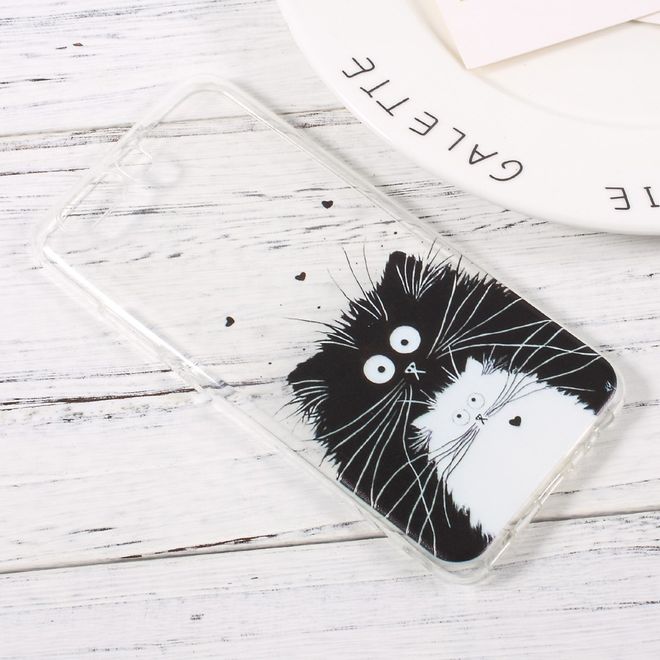 Hülle für Huawei P10 - HandyTPU Softcase - schwarze und weisse Katze