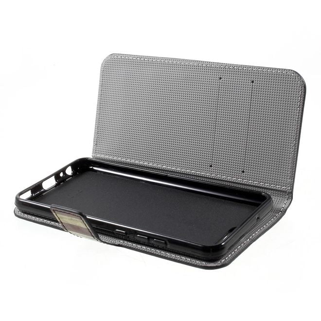 Huawei P10 Handycase - Hülle aus Leder - USA Flagge im Retrolook