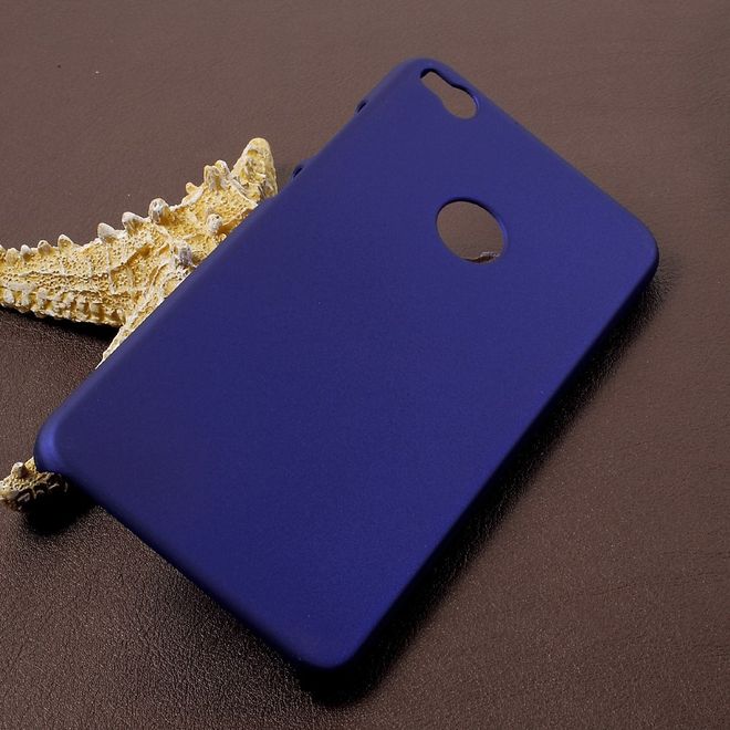 Handy Case für Huawei P8 Lite (2017) - Case aus gummiertem Hartplastik - dunkelblau