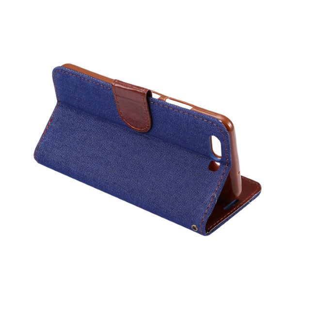 Huawei P10 Plus Hülle - HandyBookcover - im Jeanslook - dunkelblau