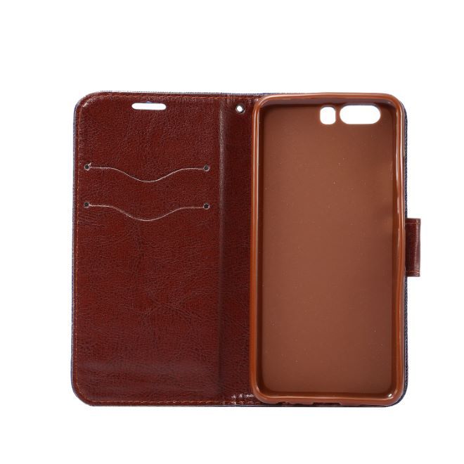 Huawei P10 Plus Hülle - HandyBookcover - im Jeanslook - dunkelblau