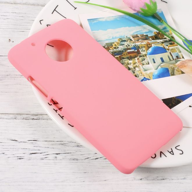Motorola Moto G5 Handyhülle - Case aus gummiertem Hartplastik - pink