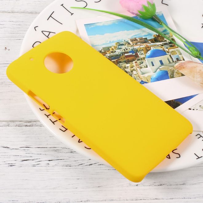 Motorola Moto G5 Handyhülle - Case aus gummiertem Hartplastik - gelb