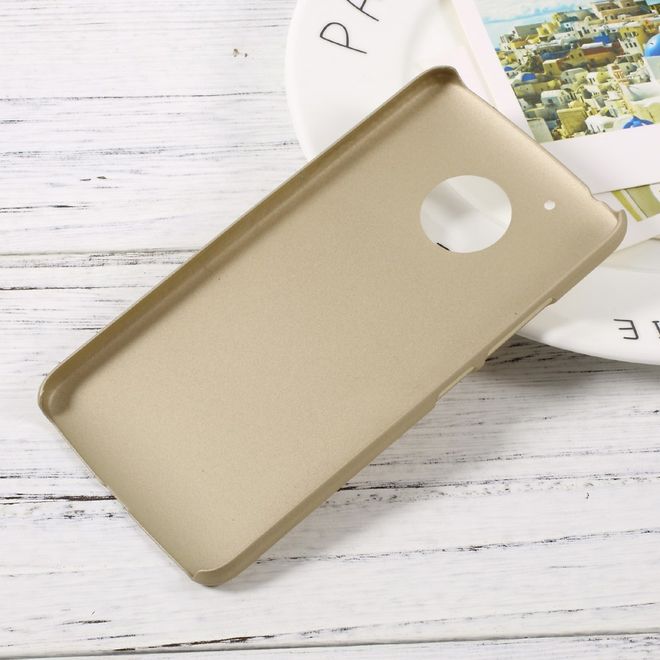 Motorola Moto G5 Handyhülle - Case aus gummiertem Hartplastik - gold