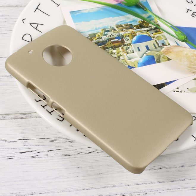 Motorola Moto G5 Handyhülle - Case aus gummiertem Hartplastik - gold