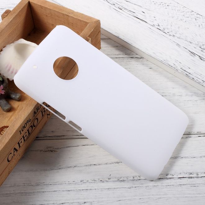 Motorola Moto G5 Plus Handyhülle - Case aus gummiertem Hartplastik - weiss