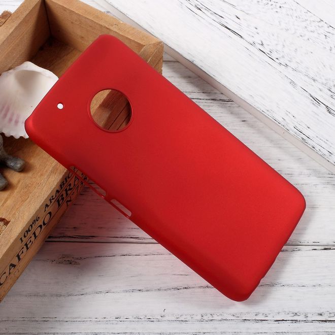 Motorola Moto G5 Plus Handyhülle - Case aus gummiertem Hartplastik - rot