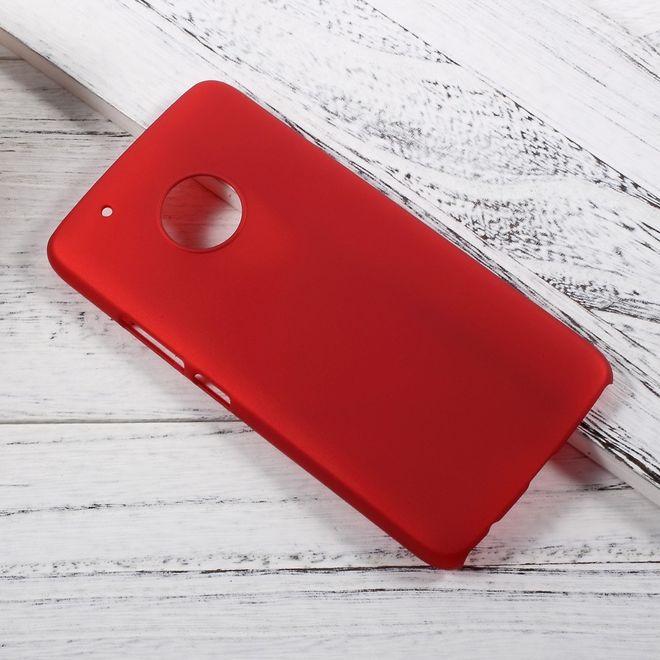 Motorola Moto G5 Plus Handyhülle - Case aus gummiertem Hartplastik - rot