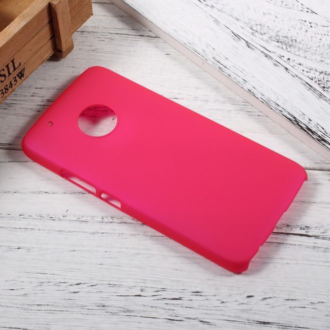 Motorola Moto G5 Plus Handyhülle - Case aus gummiertem Hartplastik - rosa