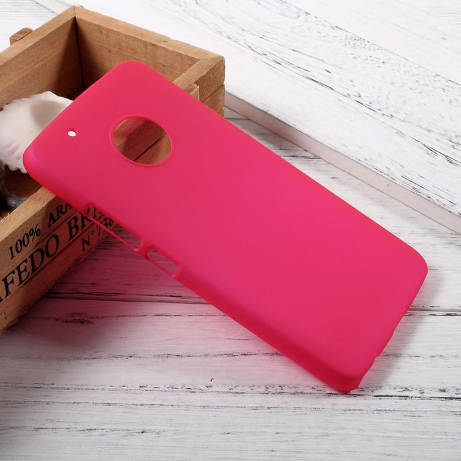 Motorola Moto G5 Plus Handyhülle - Case aus gummiertem Hartplastik - rosa