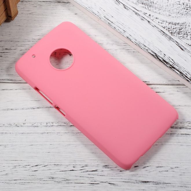 Motorola Moto G5 Plus Handyhülle - Case aus gummiertem Hartplastik - pink