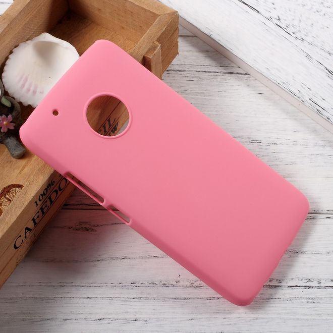 Motorola Moto G5 Plus Handyhülle - Case aus gummiertem Hartplastik - pink