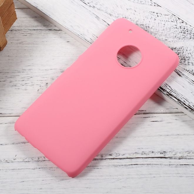 Motorola Moto G5 Plus Handyhülle - Case aus gummiertem Hartplastik - pink