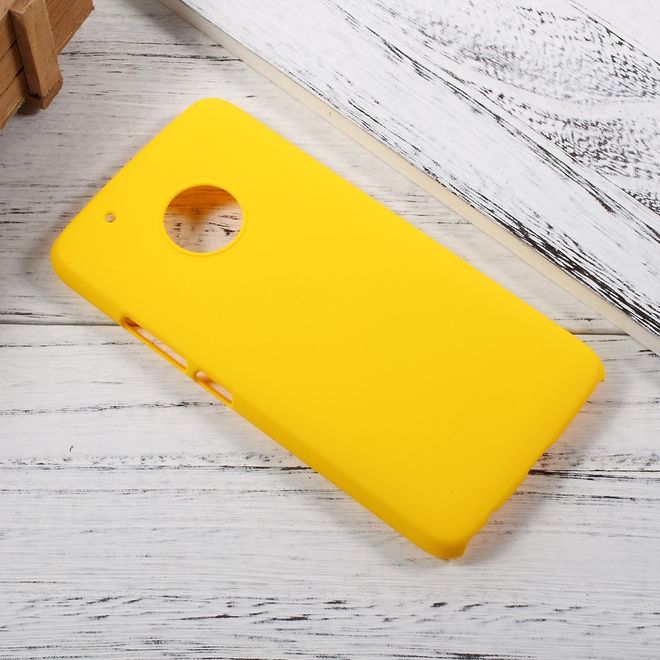 Motorola Moto G5 Plus Handyhülle - Case aus gummiertem Hartplastik - gelb