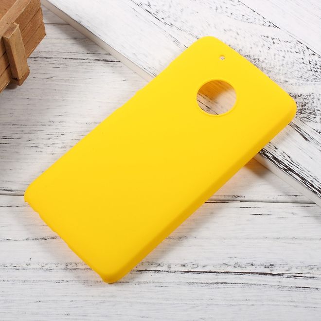 Motorola Moto G5 Plus Handyhülle - Case aus gummiertem Hartplastik - gelb