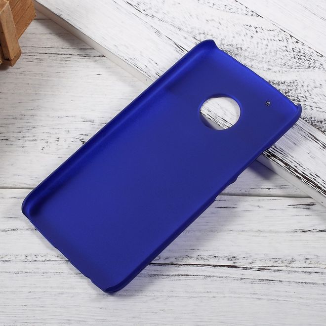 Motorola Moto G5 Plus Handyhülle - Case aus gummiertem Hartplastik - dunkelblau