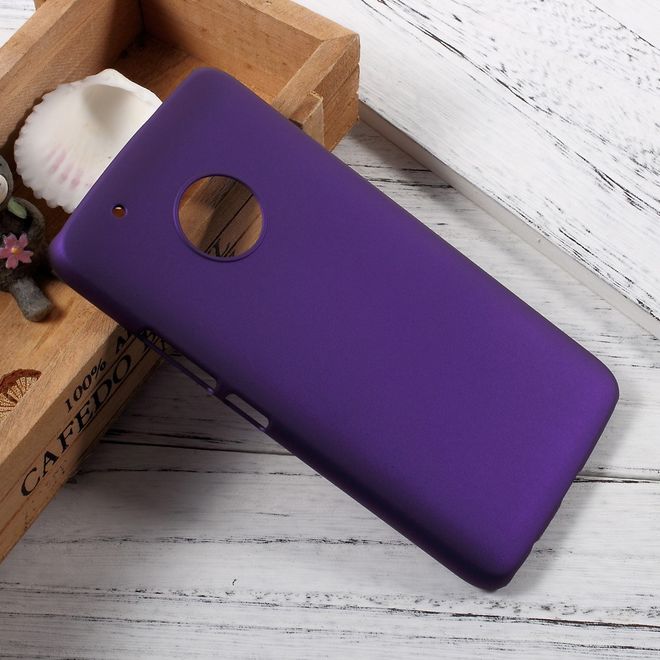 Motorola Moto G5 Plus Handyhülle - Case aus gummiertem Hartplastik - purpur