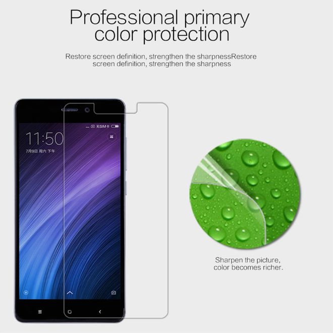 Nillkin - Xiaomi Redmi Note 4 Schutzfolie mit Anti-Fingerabdruck Beschichtung - kristallklar