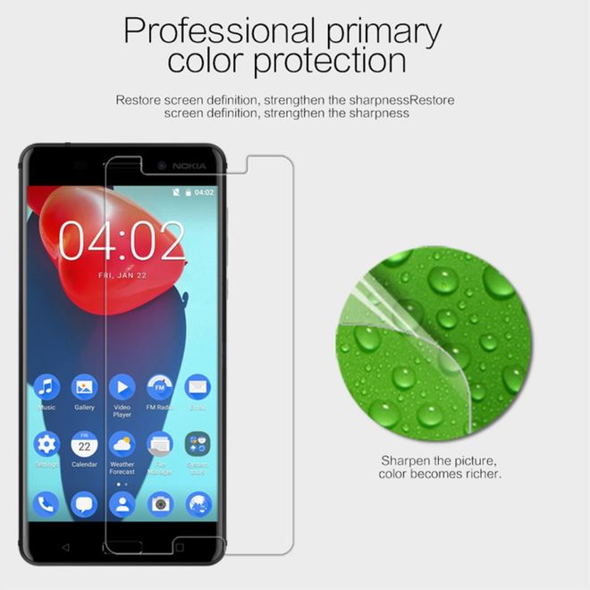 Nillkin - Nokia 6 Schutzfolie mit Anti-Fingerabdruck Beschichtung - kristallklar