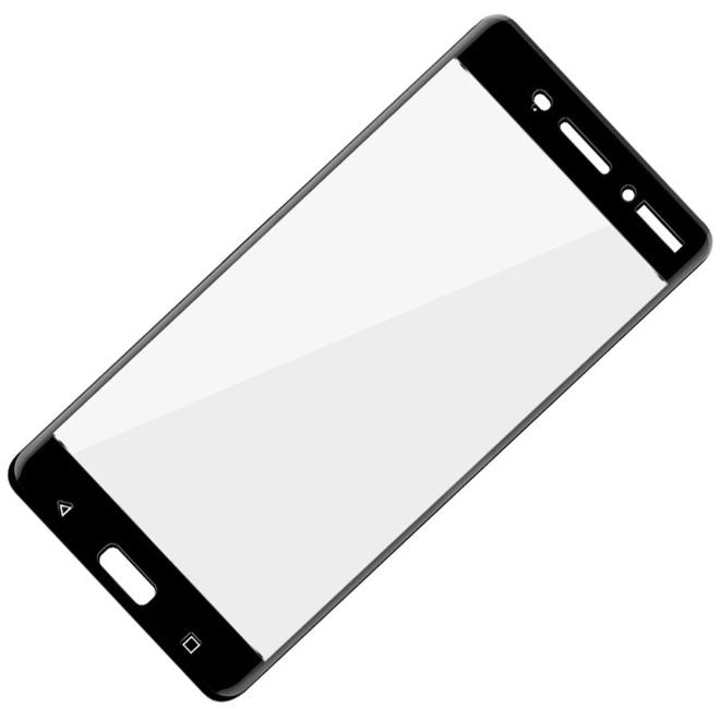 Imak - Nokia 6 Schutzglas - schützt die komplette Vorderseite - schwarz