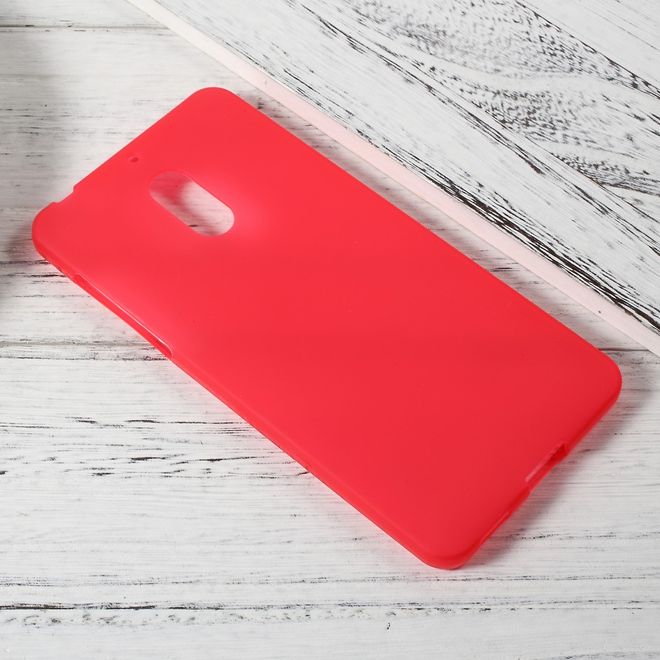 Handyhülle für Nokia 6 - Cover aus sanftem TPU Plastik - matt - rot