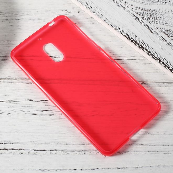 Handyhülle für Nokia 6 - Cover aus sanftem TPU Plastik - matt - rot