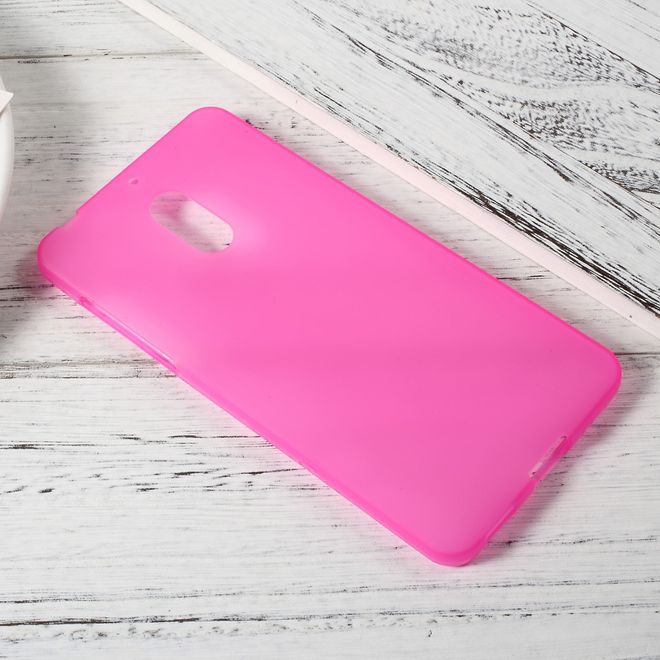 Handyhülle für Nokia 6 - Cover aus sanftem TPU Plastik - matt - rosa