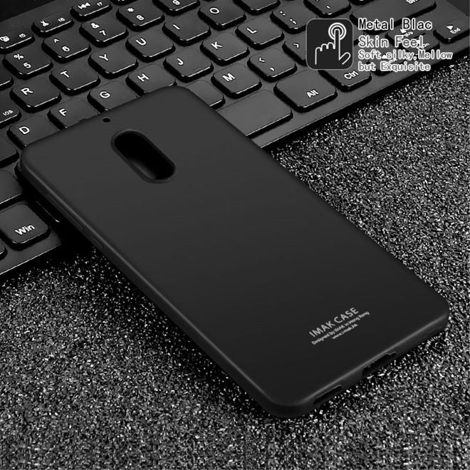 Imak - Handy Case für Nokia 6 - Hülle aus elastischem TPU Plastik - mit Schutzfolie - metal black