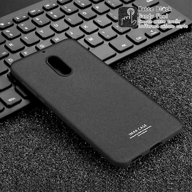 Imak - Handy Case für Nokia 6 - Hülle aus elastischem TPU Plastik - mit Schutzfolie - matt schwarz