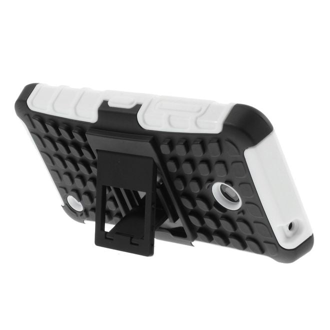 Nokia Lumia 630/635 Hülle - Case aus Hart- und TPU Plastik - mit Kickstand - weiss