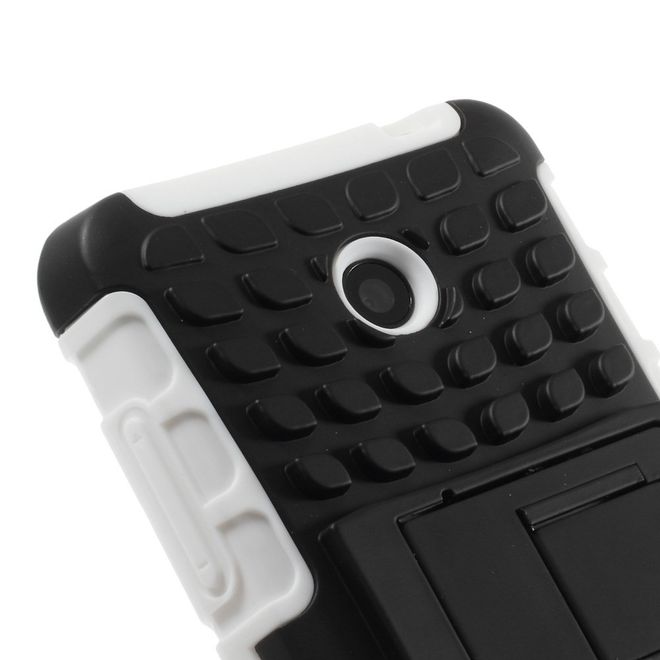 Nokia Lumia 630/635 Hülle - Case aus Hart- und TPU Plastik - mit Kickstand - weiss