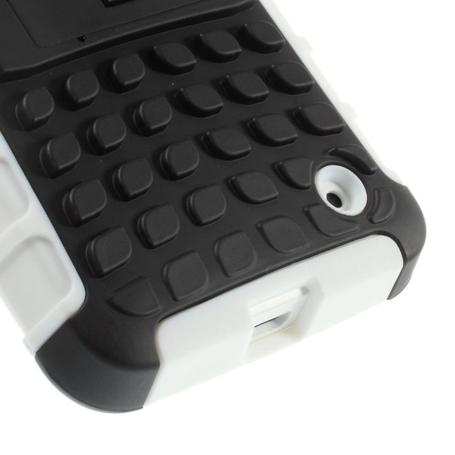 Nokia Lumia 630/635 Hülle - Case aus Hart- und TPU Plastik - mit Kickstand - weiss