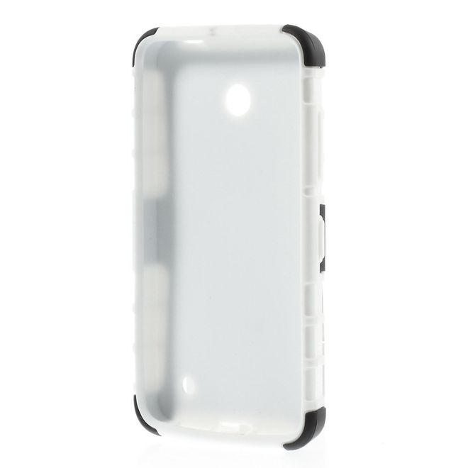 Nokia Lumia 630/635 Hülle - Case aus Hart- und TPU Plastik - mit Kickstand - weiss
