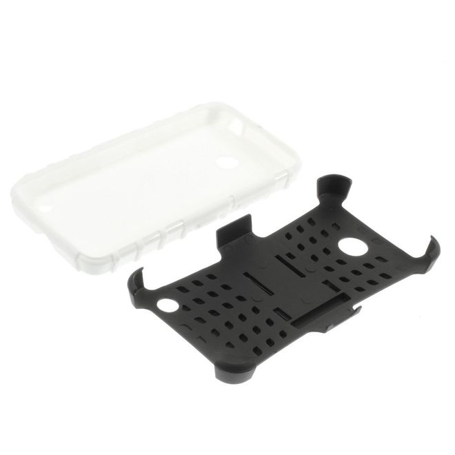 Nokia Lumia 630/635 Hülle - Case aus Hart- und TPU Plastik - mit Kickstand - weiss