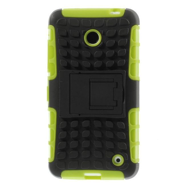 Nokia Lumia 630/635 Hülle - Case aus Hart- und TPU Plastik - mit Kickstand - grün