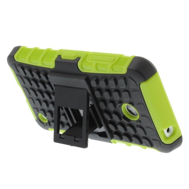 Nokia Lumia 630/635 Hülle - Case aus Hart- und TPU Plastik - mit Kickstand - grün