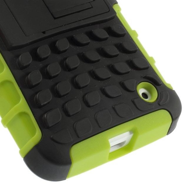 Nokia Lumia 630/635 Hülle - Case aus Hart- und TPU Plastik - mit Kickstand - grün