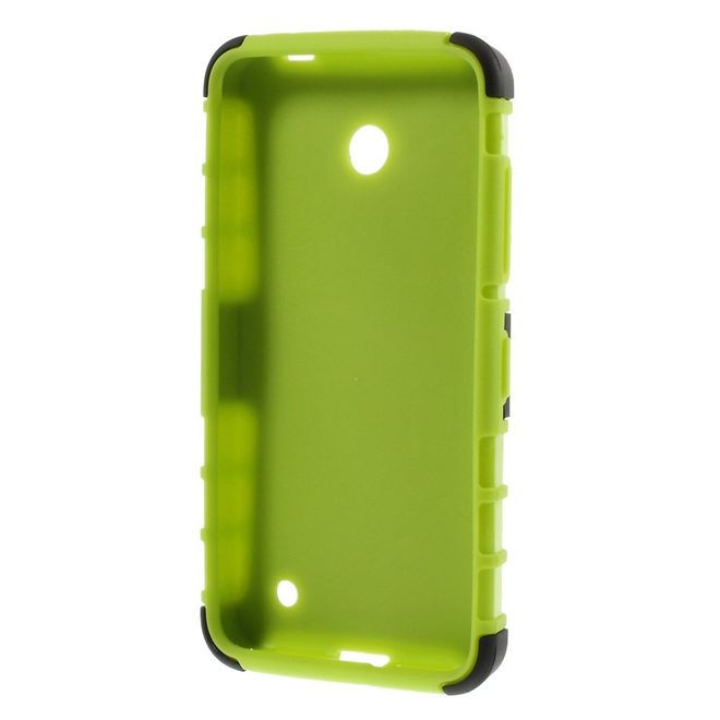 Nokia Lumia 630/635 Hülle - Case aus Hart- und TPU Plastik - mit Kickstand - grün