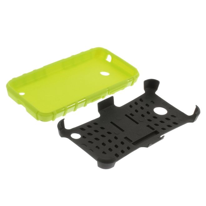 Nokia Lumia 630/635 Hülle - Case aus Hart- und TPU Plastik - mit Kickstand - grün