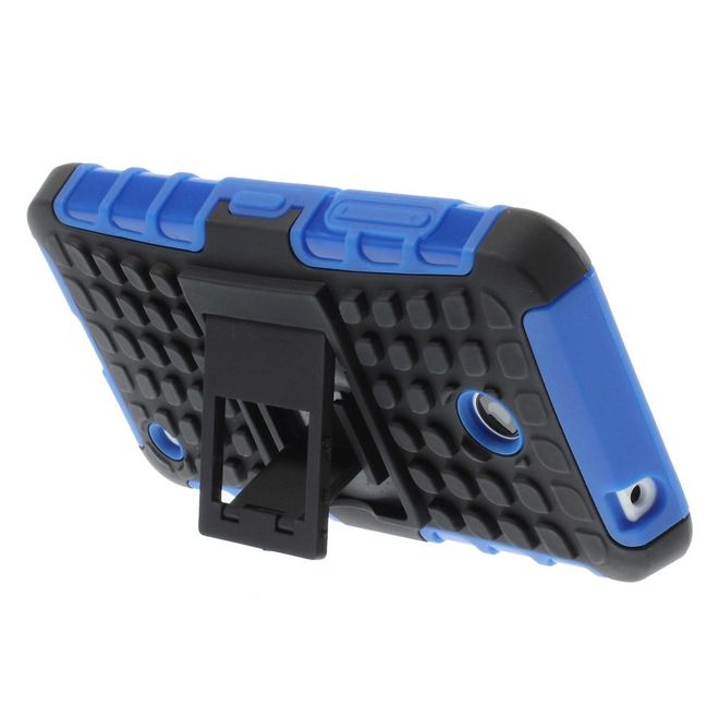 Nokia Lumia 630/635 Hülle - Case aus Hart- und TPU Plastik - mit Kickstand - blau