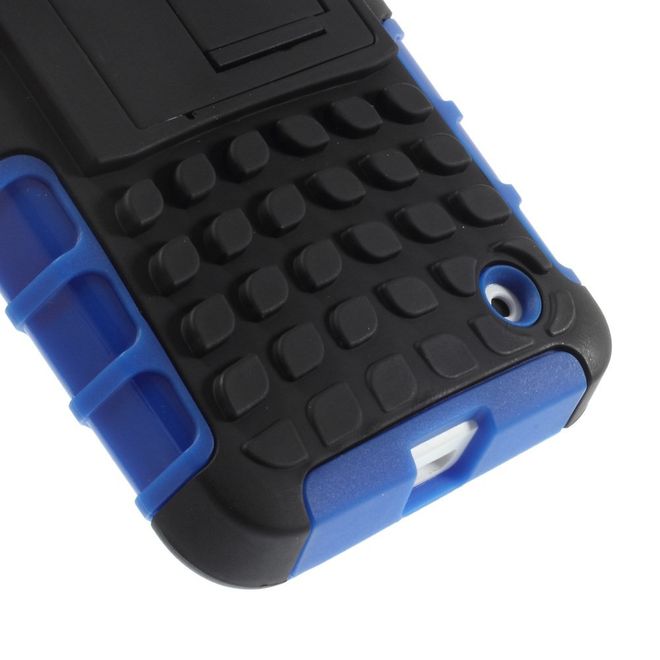 Nokia Lumia 630/635 Hülle - Case aus Hart- und TPU Plastik - mit Kickstand - blau