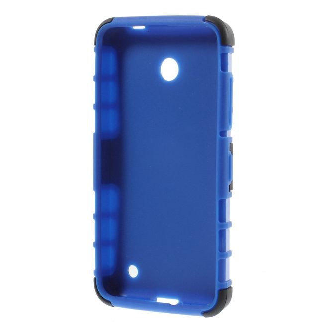 Nokia Lumia 630/635 Hülle - Case aus Hart- und TPU Plastik - mit Kickstand - blau