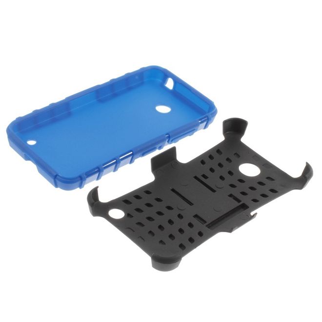 Nokia Lumia 630/635 Hülle - Case aus Hart- und TPU Plastik - mit Kickstand - blau