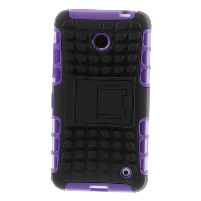 Nokia Lumia 630/635 Hülle - Case aus Hart- und TPU Plastik - mit Kickstand - purpur