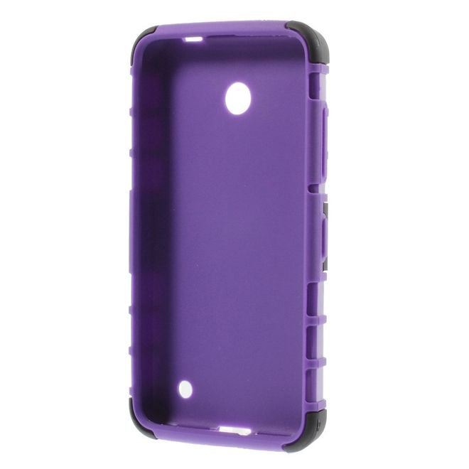 Nokia Lumia 630/635 Hülle - Case aus Hart- und TPU Plastik - mit Kickstand - purpur
