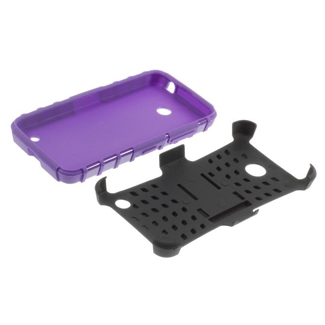 Nokia Lumia 630/635 Hülle - Case aus Hart- und TPU Plastik - mit Kickstand - purpur